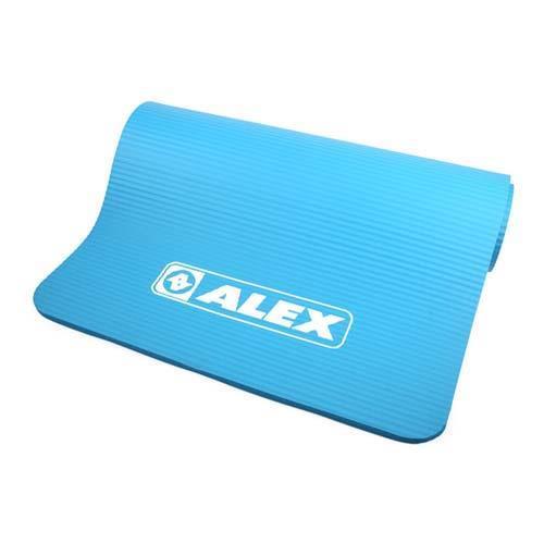 ALEX 運動地墊10MM-圓角-瑜珈墊 塑身 止滑墊 附收納袋 藍