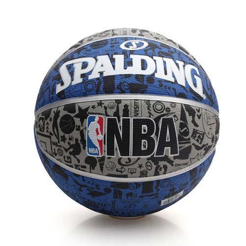 SPALDING NBA 塗鴉系列 斯伯丁籃球-戶外 運動 灰藍黑
