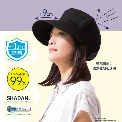 日本sunfamily  降溫涼感抗UV帥氣小顏防曬帽(黑)