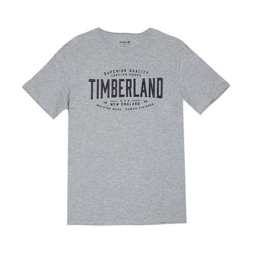 Timberland男女款灰色LOGO圖案 T 恤A1LTW052