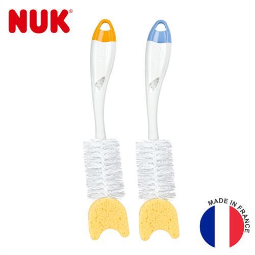 德國NUK-二合一奶瓶刷附海綿刷頭-含奶嘴刷