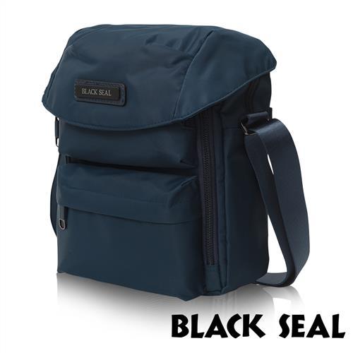 BLACK SEAL 經典休旅系列 多隔層收納6吋平板休閒直式斜背/側背包(午夜藍 BS83495)