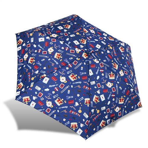 RAINSTORY雨傘-倫敦風情(藍)抗UV輕細口紅傘 品牌：RAINSTORY