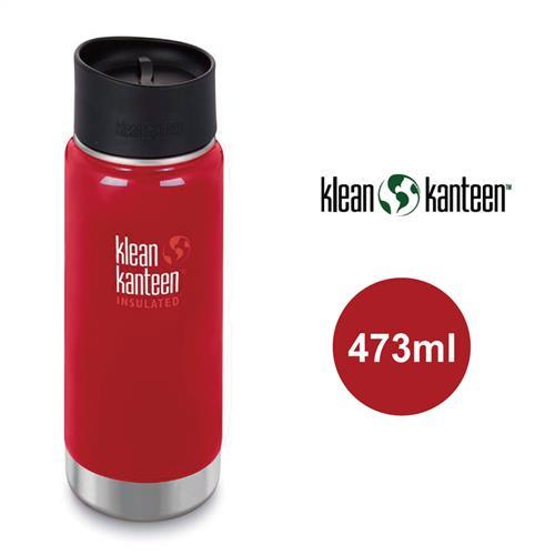 美國Klean Kanteen 寬口不鏽鋼保溫瓶 473ml 寶石紅