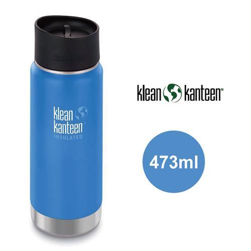 【美國Klean Kanteen】寬口不鏽鋼保溫瓶-473ml-海空藍
