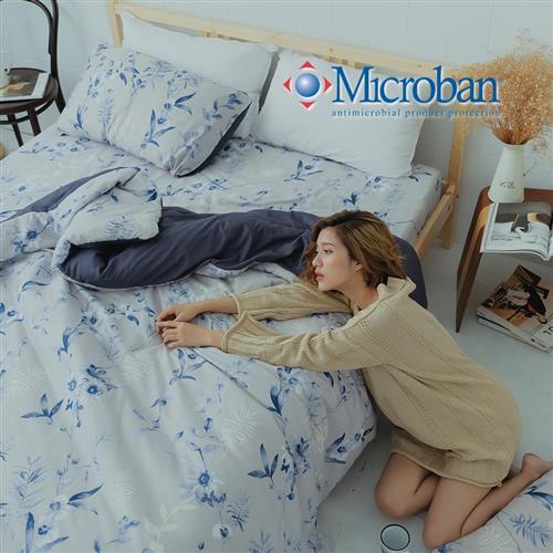 Microban《上弦河影》美國抗菌雙人四件式兩用被床包組  