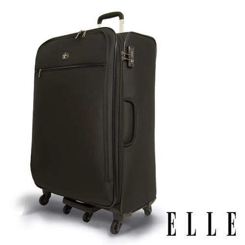 ELLE  商務箱29吋 平價時尚簡約優雅風格輕量化質感高單寧耐磨布  -黑色