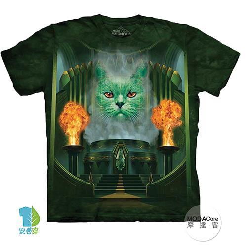  摩達客 (預購)(大尺碼3XL)美國進口The Mountain 巫師貓咪 純棉環保藝術中性短袖T恤