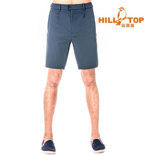【hilltop山頂鳥】男款抗UV超潑水彈性短褲S09M67-藍莓