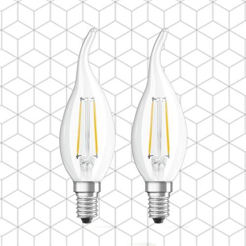 MasterLuz-全電壓 4W E14 LED復古鎢絲拉尾燈泡/蠟燭燈泡-黃光(2入)