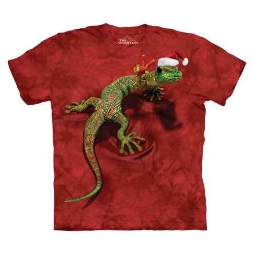 摩達客 美國進口The Mountain 聖誕和平壁虎 純棉環保短袖T恤
