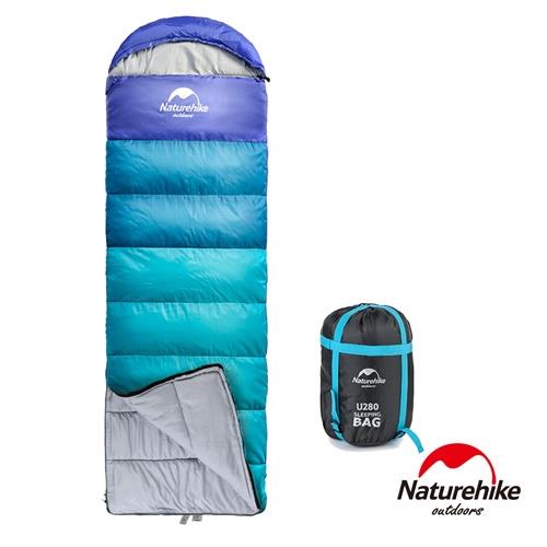 Naturehike 升級版 U280P全開式戶外保暖睡袋 孔雀藍