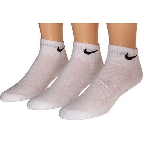 Nike 2018男女學童Cushion1/4低切白色運動短襪3入組