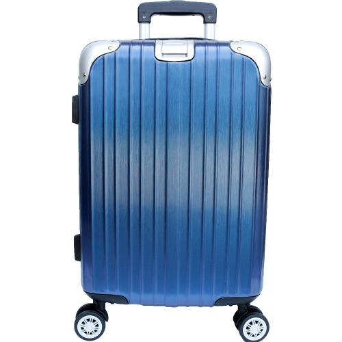 YC Eason 麗致20吋PC髮絲紋可加大行李箱-藍色