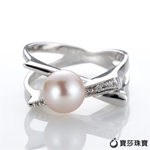BaoSha【寳莎珠寶】DD 時尚流線18k珍珠戒指