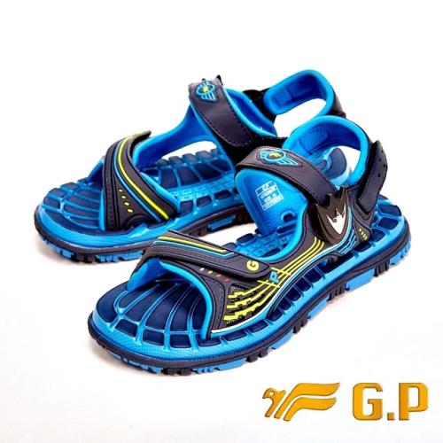 【G.P】快樂童鞋-磁扣兩用涼鞋-藍(另有紅)