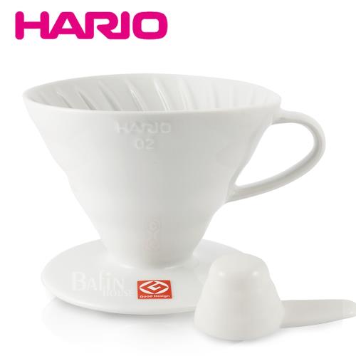 日本 HARIO V60 日本有田燒 4人份陶瓷濾杯-白(VDC-02W)
