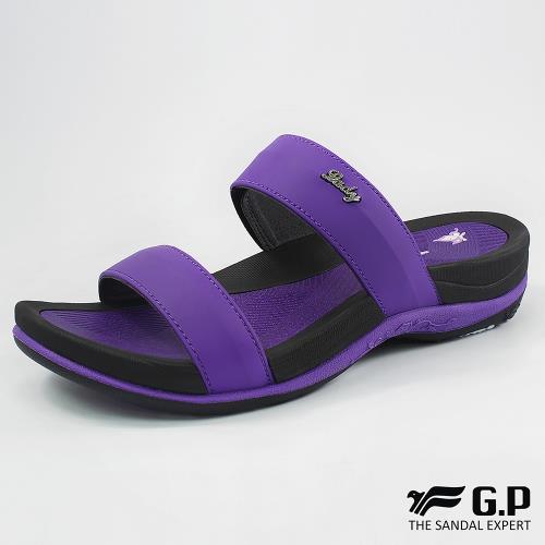 【G.P】時尚簡約舒適雙帶拖鞋G8538W-紫色(SIZE:36-39 共四色)