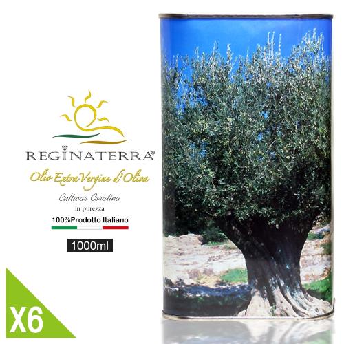 義大利REGINATERRA 普利亞產地橄欖油6瓶(1000ml/瓶)(效期至20191220)