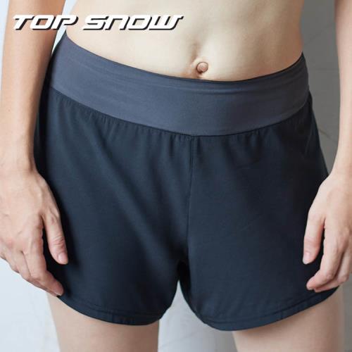 【美國TOP SNOW】涼感排汗機能休閒短褲1入-女款