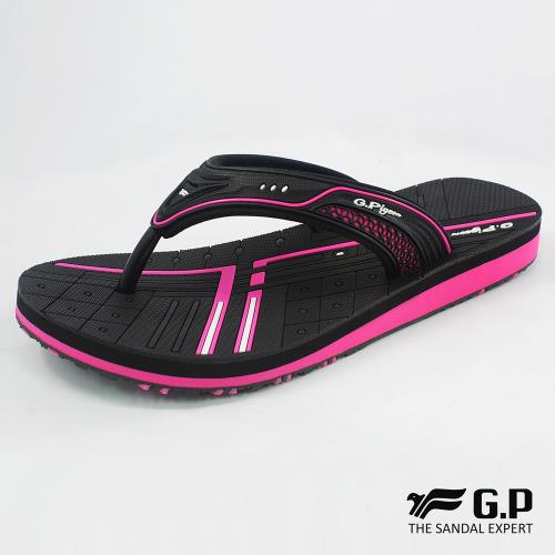 G.P 女款親子系列緩震夾腳拖鞋G8509BW-黑桃色(SIZE:33-39 共三色)