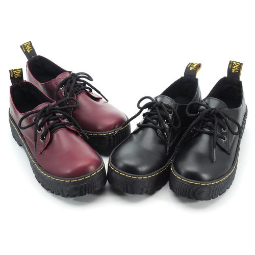 【cher美鞋】MIT 低筒個性縫線馬丁鞋-黑色/紅色-36-40碼 -0791021510-18