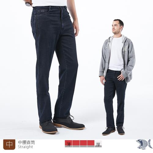 【NST Jeans】剛硬線條秋冬彈性牛仔男褲(中腰) 395(66546)