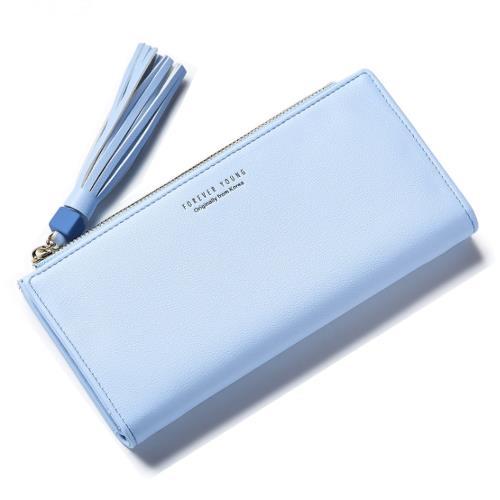 Acorn*橡果-韓版長夾手拿包卡包手機包8904(藍色)