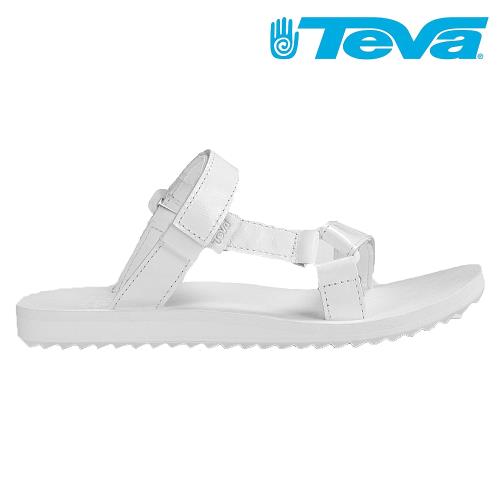 TEVA Universal Slide Patent Leather 白色亮面皮革涼拖鞋 女 TV1013652WHT
