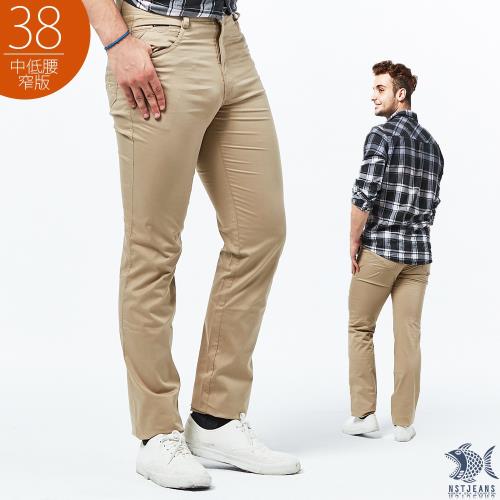  NST Jeans 乾淨陽光男孩 卡其休閒男褲(歐系修身小直筒) 385(6505) 