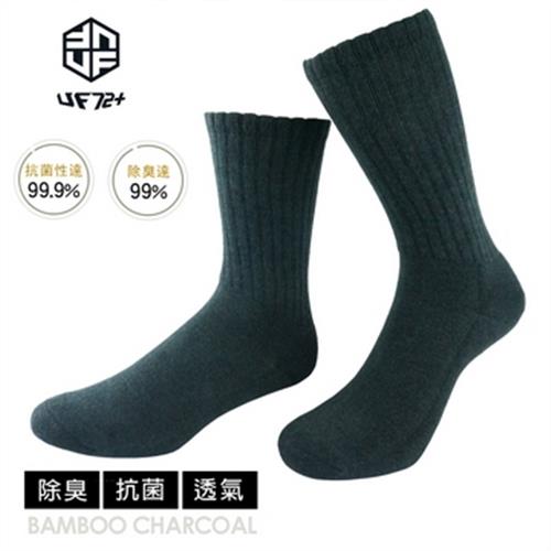 【UF72】UF5804女-黑(5入組) ELF除臭竹炭氣墊加厚中統長途襪