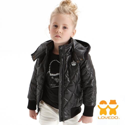 LOVEDO-艾唯多童裝 絕對龐克 保暖舖棉外套(黑) J1102303