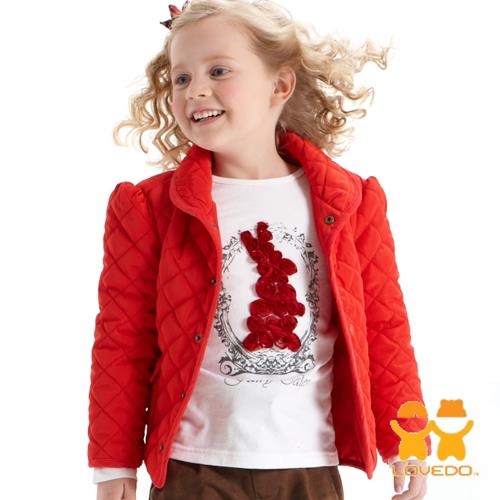 LOVEDO-艾唯多童裝 法式魅力 保暖鋪棉外套(紅) J1102301