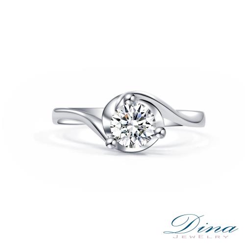 【DINA 蒂娜珠寶】 纏繞 GIA 0.51 克拉 F/VVS2 鑽戒 求婚戒指(鑽石戒指)