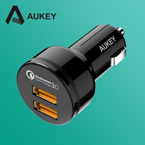 Aukey 2孔 36W QC3.0 車用充電器(CC-T8)附Micro USB Cable