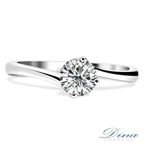 【DINA 蒂娜珠寶】 現代極簡 GIA 0.50 克拉 D/VS1 鑽戒 求婚戒指(鑽石戒指)
