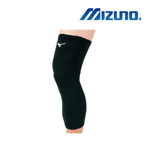 Mizuno 美津濃 薄型加長護膝(一雙) 黑+白 V2MY801909