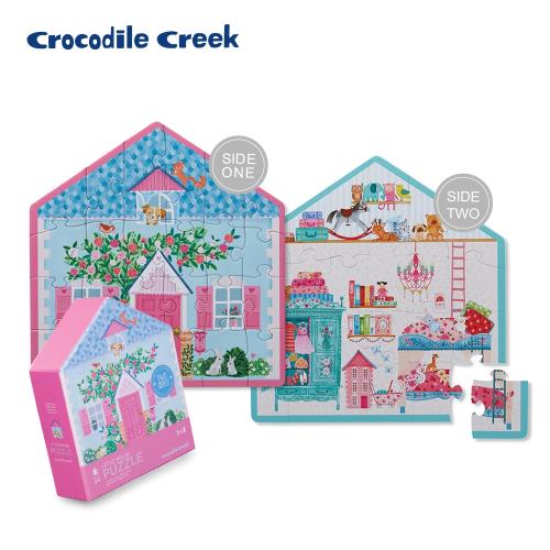 美國Crocodile Creek  童話小屋雙面學習拼圖24片(多款可選)