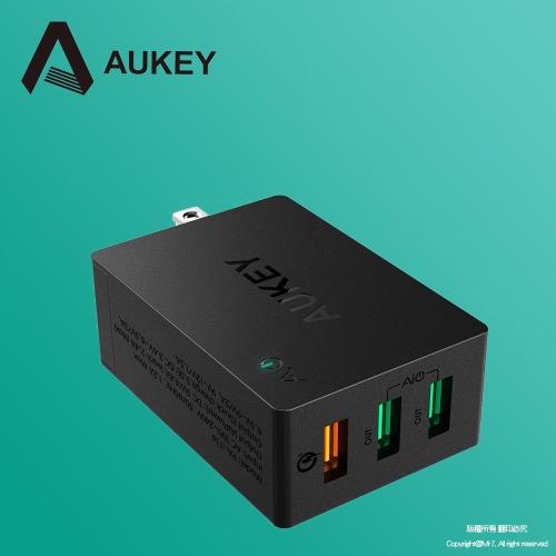 AUKEY 3孔 42W QC3.0 3孔充電器(PA-T14) 附Micro USB Cable
