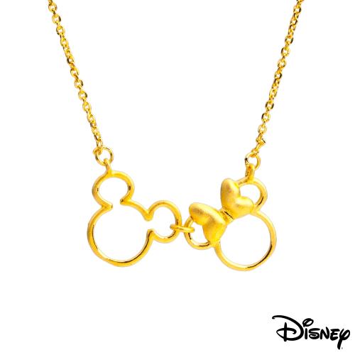 Disney迪士尼金飾 相依偎黃金項鍊