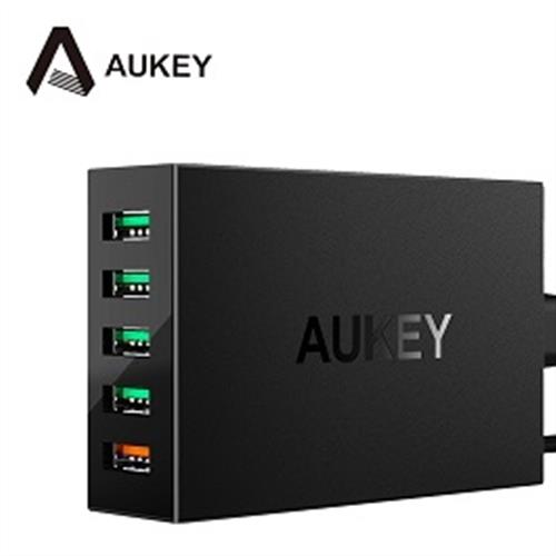 Aukey 5孔  54W   QC3.0 5孔充電器(PA-T15)附Micro USB Cable