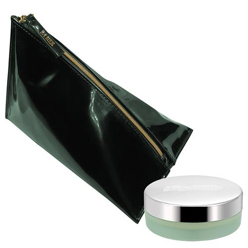 LA MER 海洋拉娜 修護唇霜(9g)(無盒版)+三角立體銅綠美妝包
