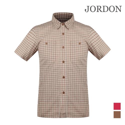 【JORDON】3M SCOTCHGARD 男款  吸濕快乾 格紋短袖襯衫