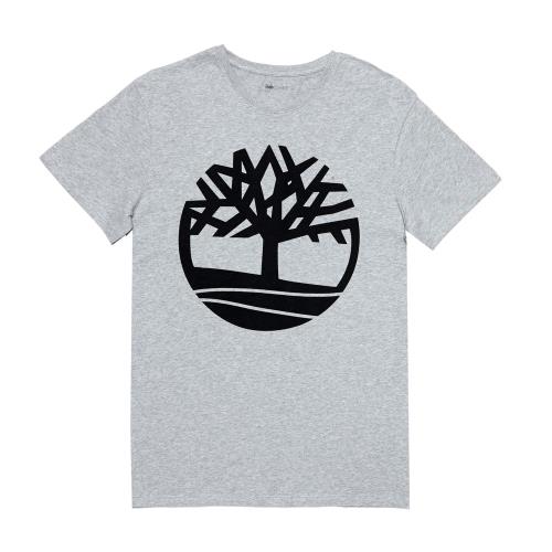 Timberland男款中灰色 大樹Logo圓領T-ShirtA1N8YK65