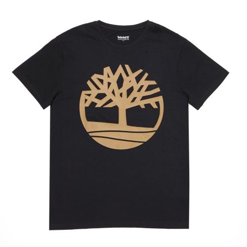 Timberland男款黑色大樹Logo圓領T-ShirtA1N8YI19