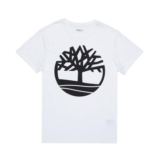 Timberland男款白色大樹Logo圓領T-ShirtA1N8YK76