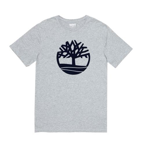 Timberland男款中灰色 大樹Logo圓領T-ShirtA1NAIK65
