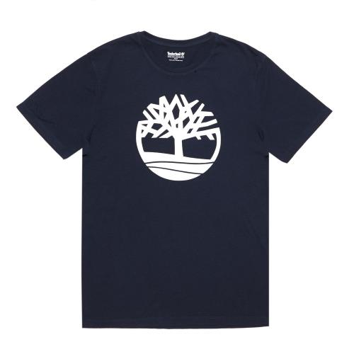 Timberland男款深藍色大樹Logo圓領T-ShirtA1NAIK52