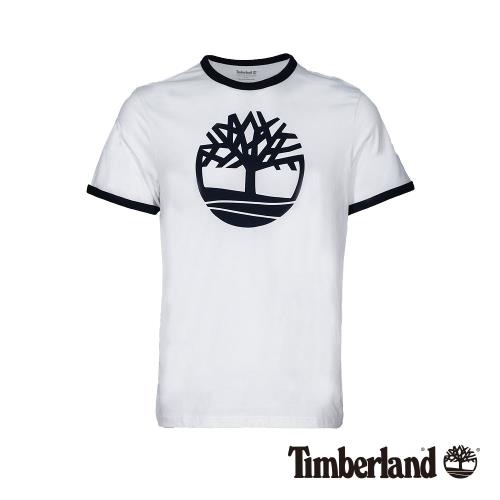 Timberland男款白色品牌Logo圓領T-ShirtA1W1V100