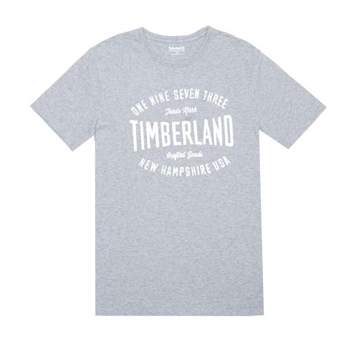 Timberland男款灰色品牌字母圖騰圓領T-ShirtA1W6W052